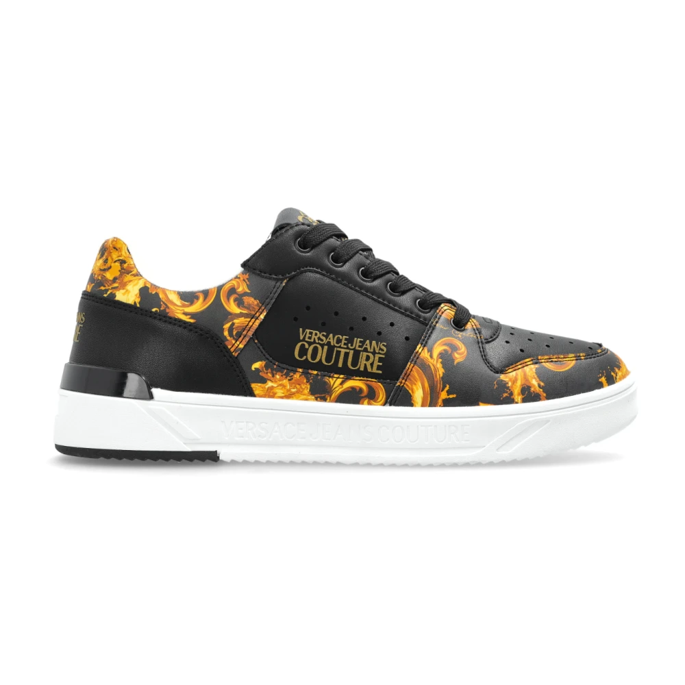 Versace Jeans Couture Barocco Patterned Sneakers Heren Schoenen Zwart