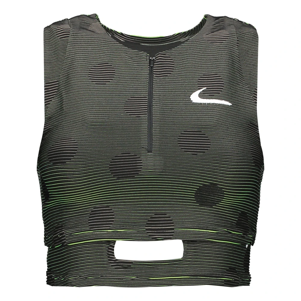Off White Logo Sportieve Tanktop met Iridescent Effect Green Dames