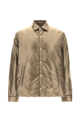Lätt vadderad nylon skjortjacka