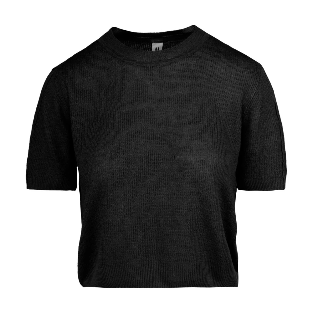 BomBoogie Round-neck Knitwear Black Dames