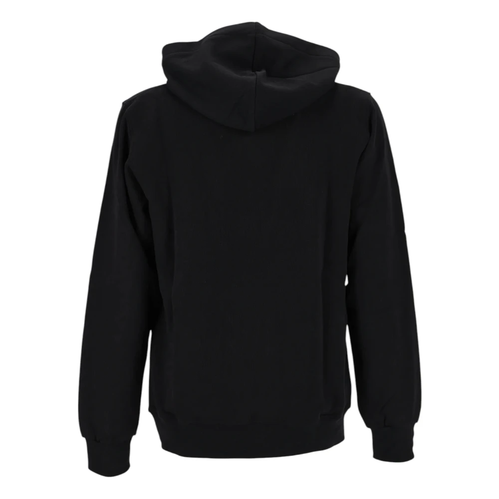 Disclaimer Lichtgewicht hoodie met geribbelde manchetten Black Heren