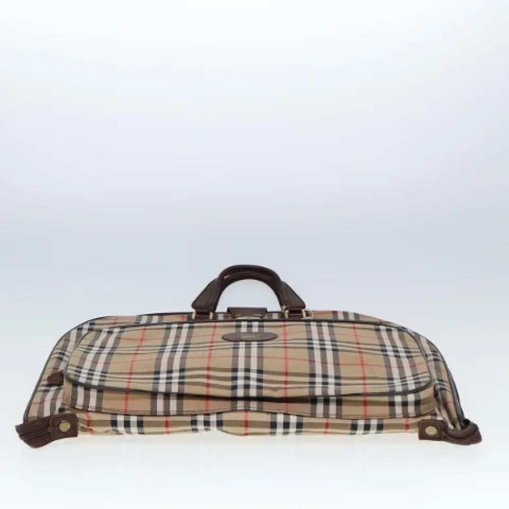 Burberry Vintage Pre-owned Canvas travel-bags Beige Dames