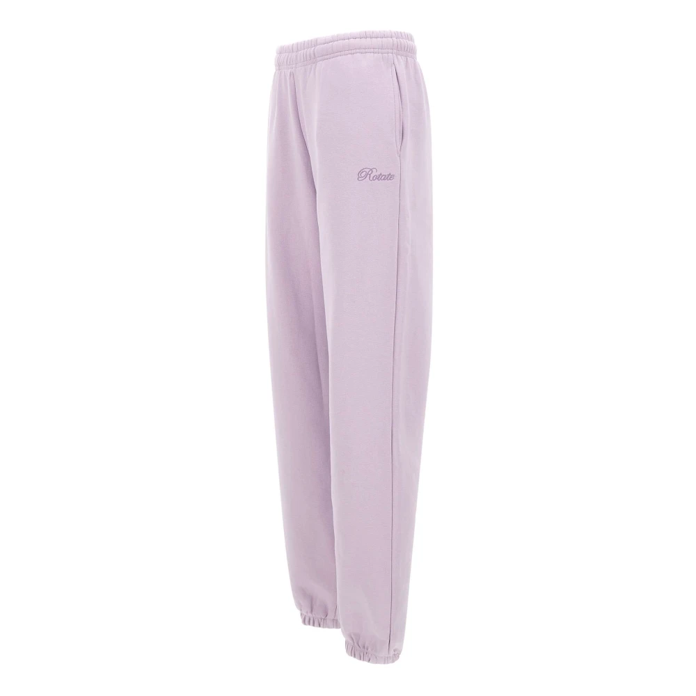 Rotate Birger Christensen Lila Katoenen Joggingbroek Purple Dames