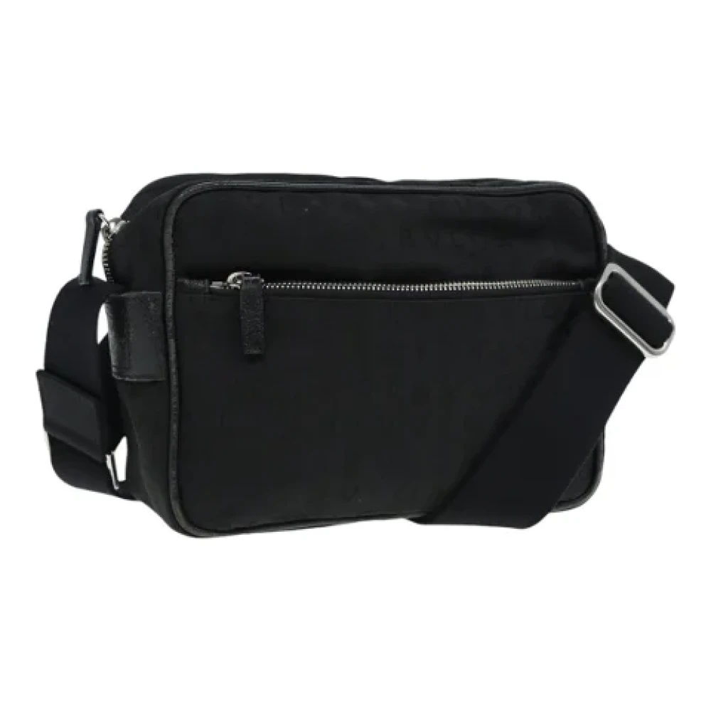 Bvlgari Vintage Pre-owned Canvas shoulder-bags Black Dames
