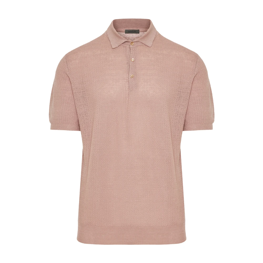 Corneliani Polo Shirts Pink Heren