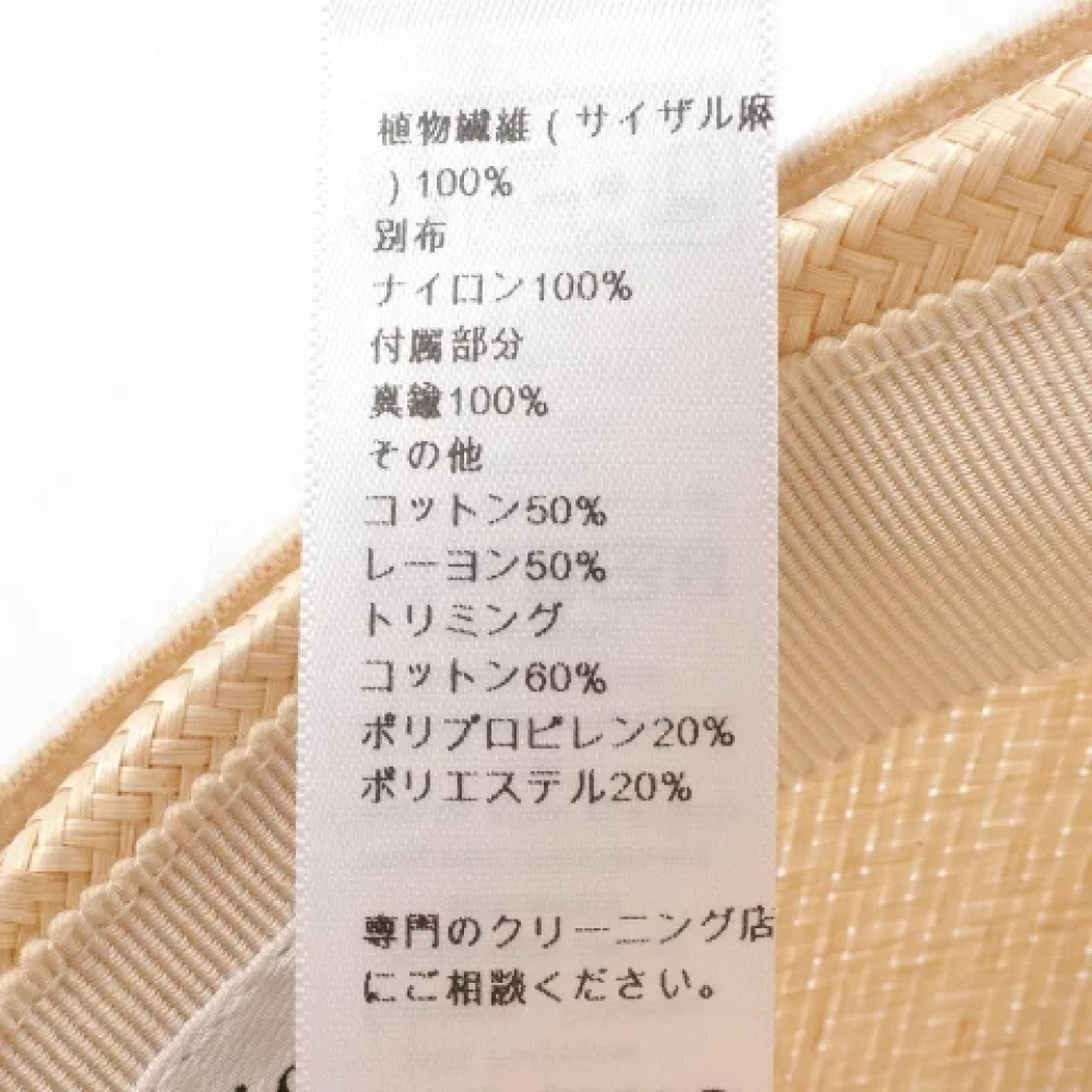 Dior Vintage Pre-owned Raffia hats Beige Dames