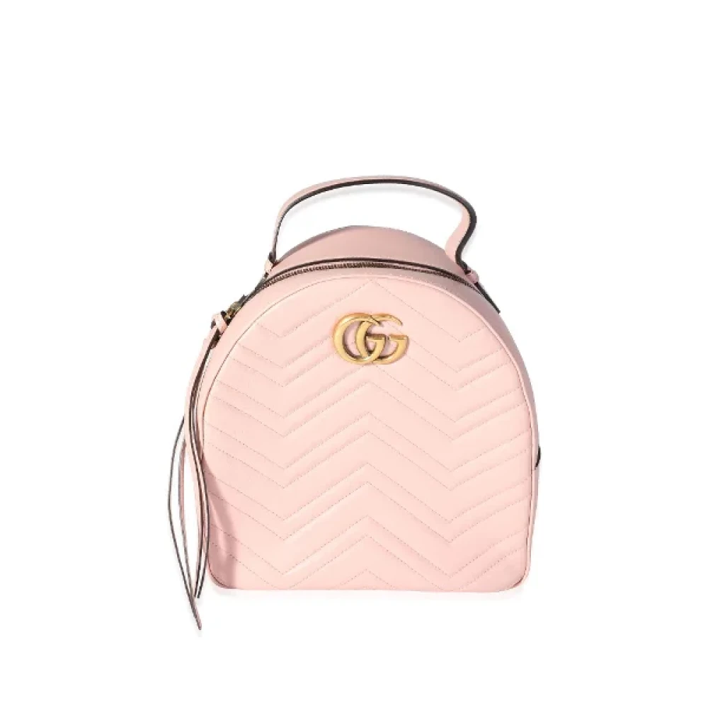 Gucci Vintage Pre-owned Leather backpacks Roze Dames