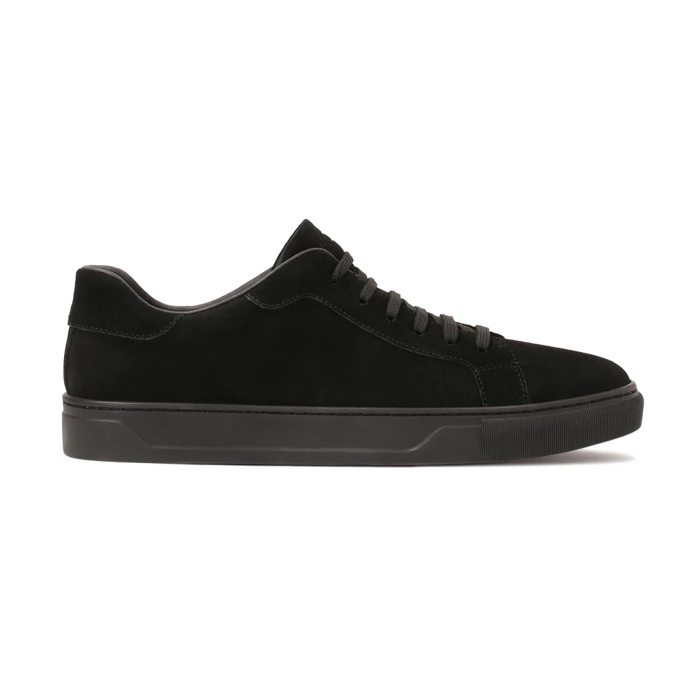Kazar Zwarte suède vetersneakers Heren Schoenen