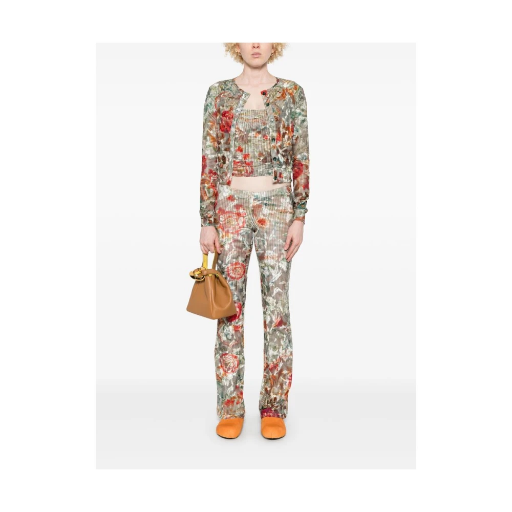Siedrés Mosgroene Vierkante Halsmouwloze Top Multicolor Dames