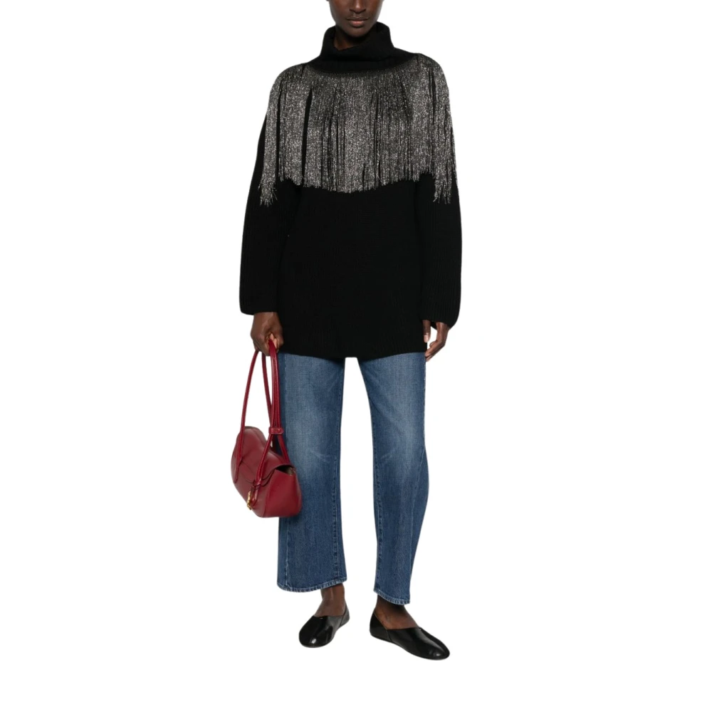Pinko Jumpers - Female - Turtlenecks - Black - M - Knitwear