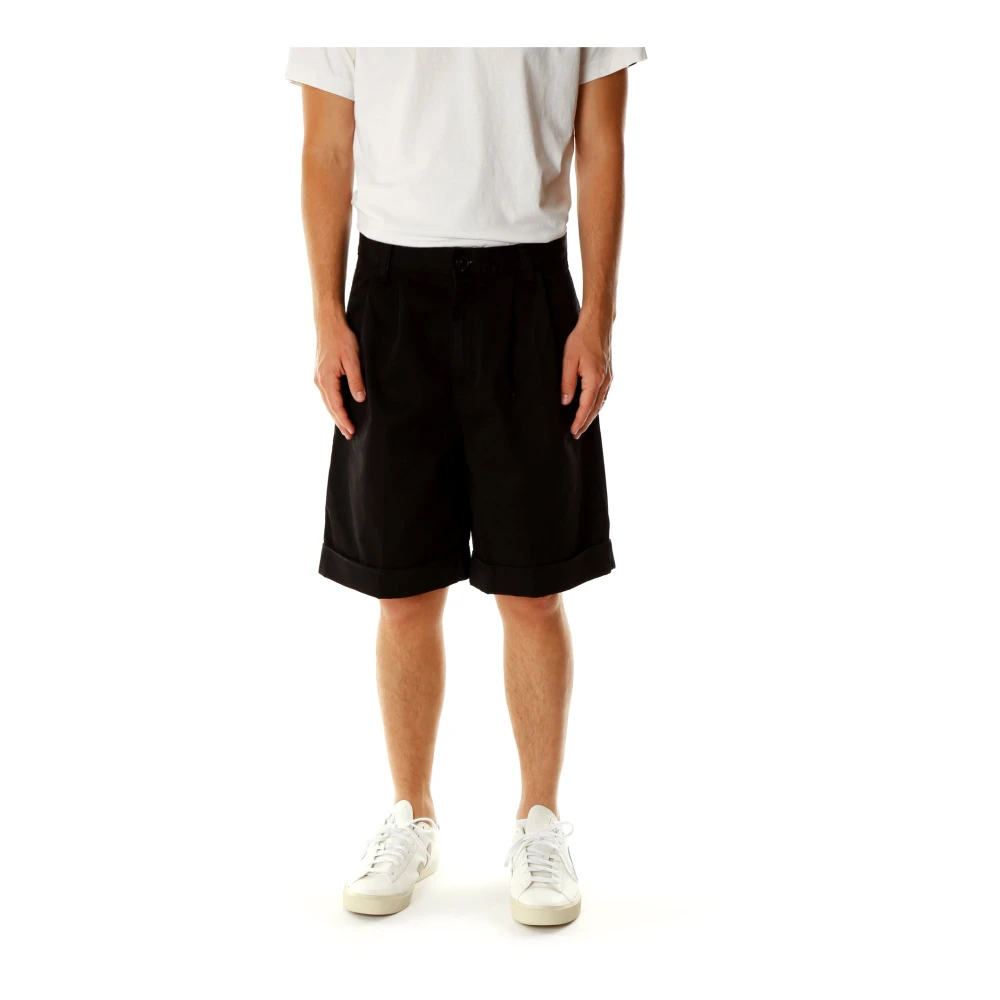 Carhartt WIP Casual Pleated Shorts Black Heren