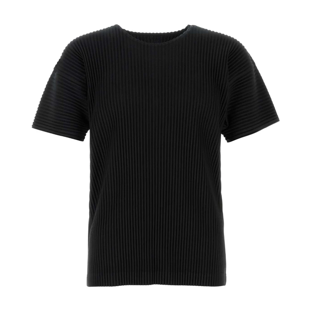 Issey Miyake Stijlvol Zwart Polyester T-shirt Black Heren