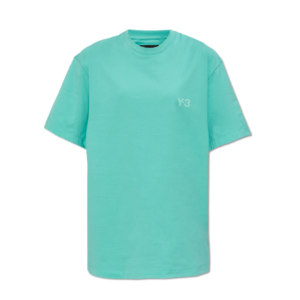 Y-3 T-shirt met logo Blue Dames