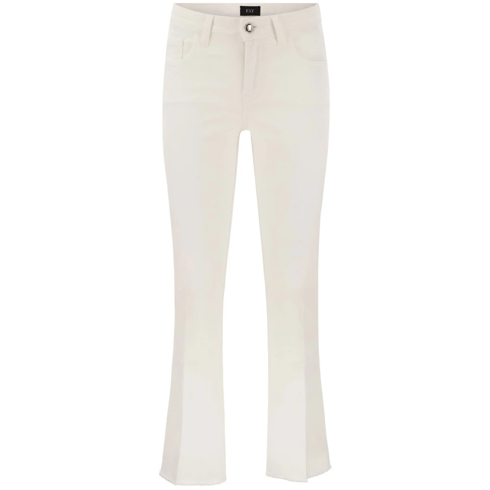 Fay Klassieke Denim Jeans White Dames