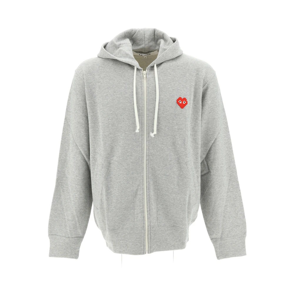 Comme des Garçons Play Herenhoodie met capuchon Gray Heren
