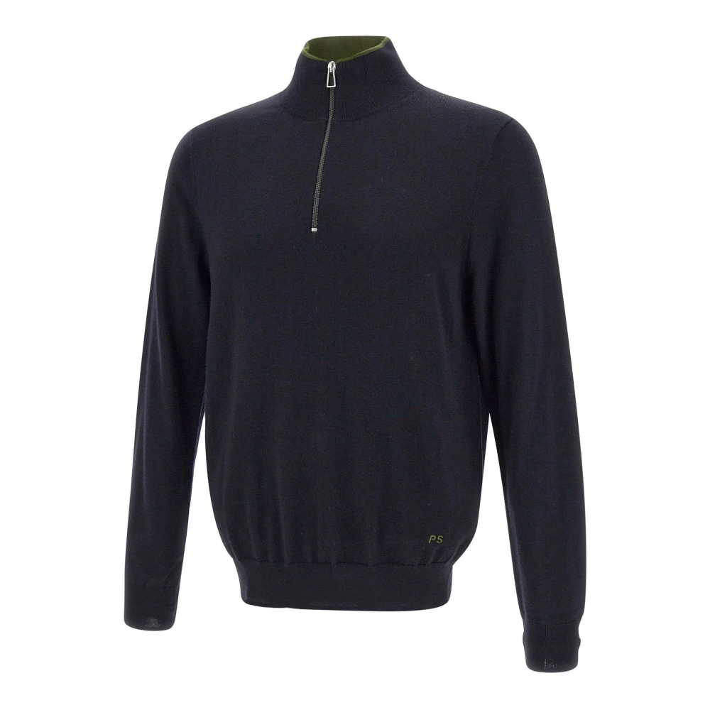 Paul Smith Heren Merinowol Trui Marineblauw Blue Heren