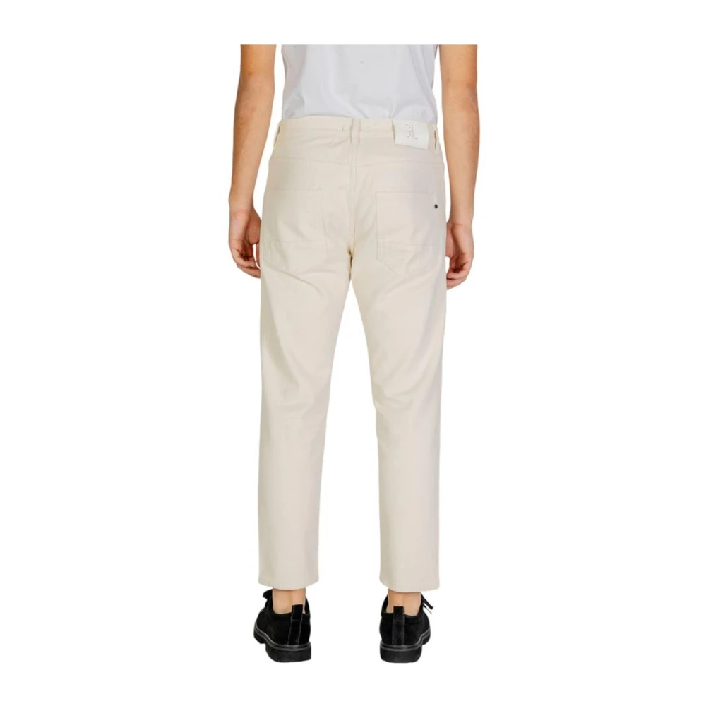 Gianni Lupo Crème Katoenen Jeans en Broeken Beige Heren