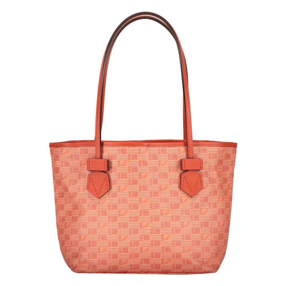 MOREAU PARIS Canvas toteväska med logotyptryck Orange, Dam