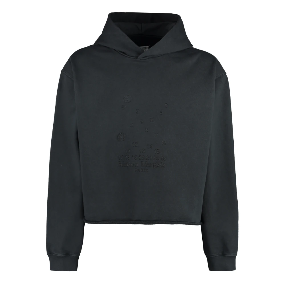 Maison Margiela Hoodie met rauwe zoom Blue Heren