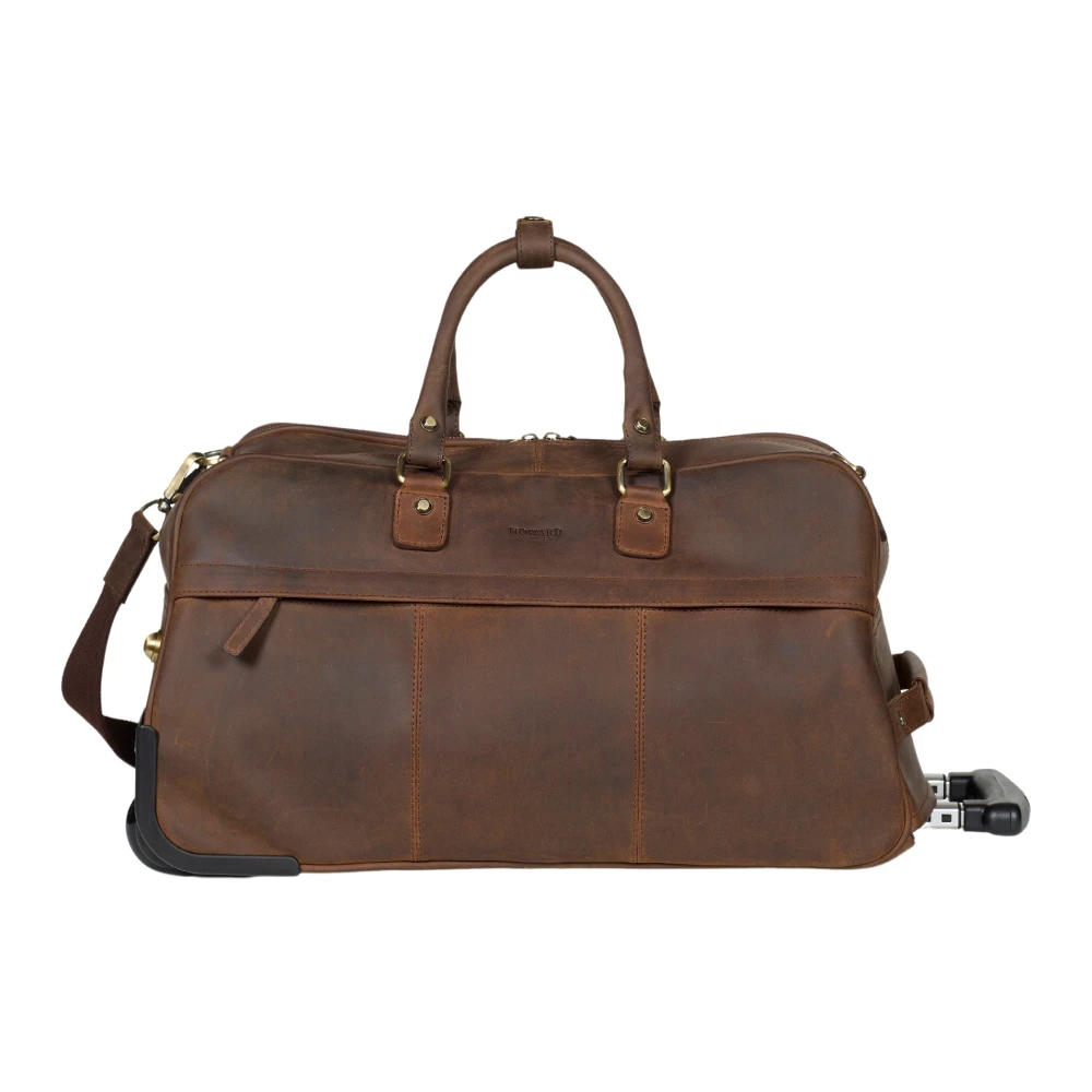 Howard London Men's Brown Duffel Trolley Bag Scott - Weekend Bags - One Size - Bags