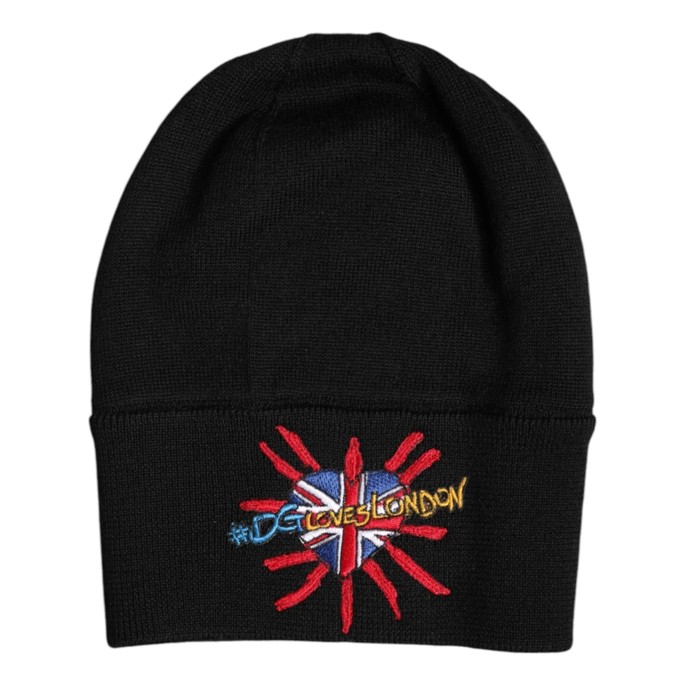 Dolce & Gabbana Men's Black Beanie Cap - Accessories - One Size - Accessories