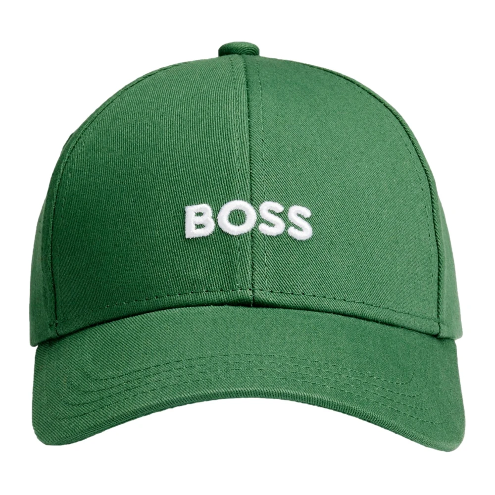 Hugo Boss Groene Twill Katoenen Pet met Geborduurd Logo Green Heren