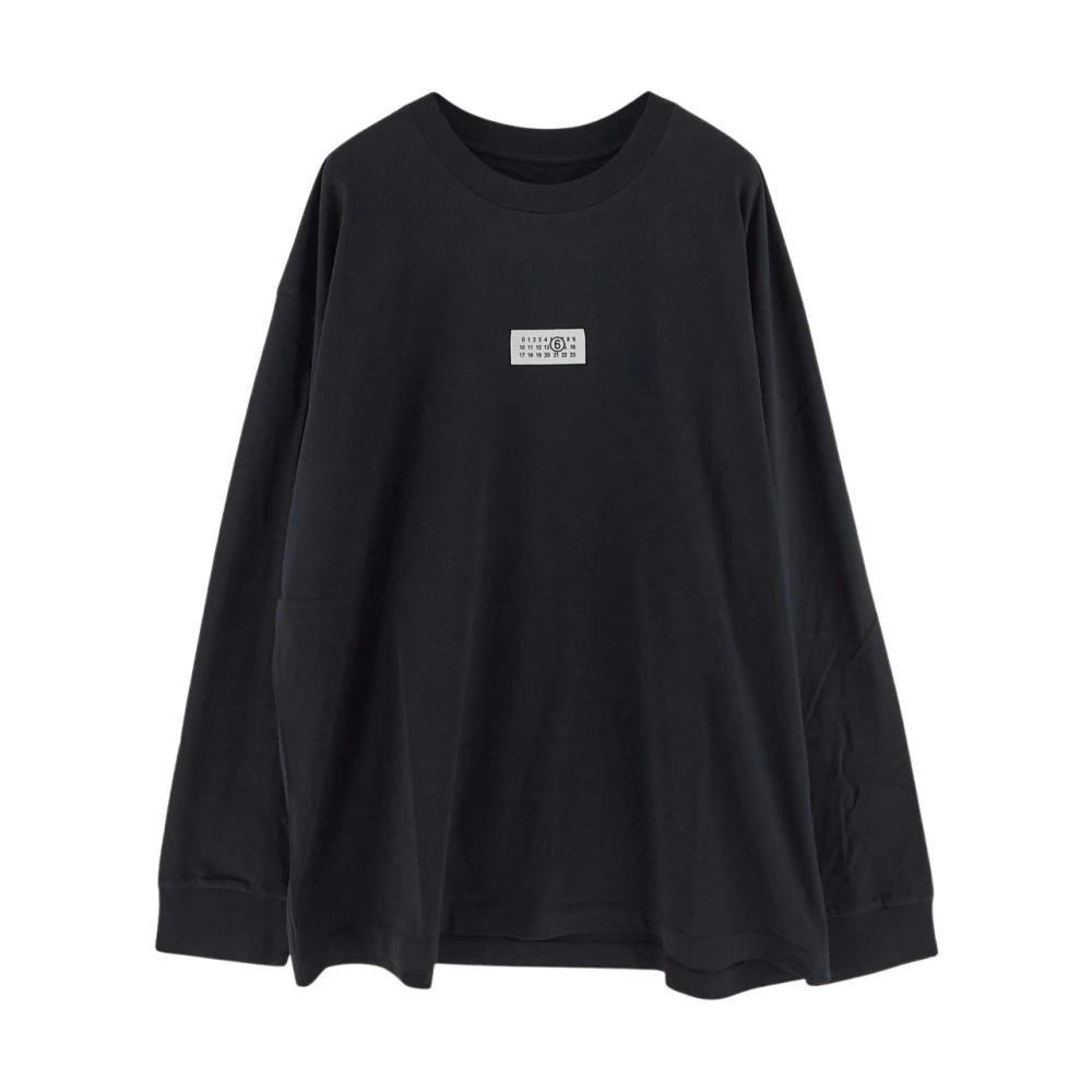MM6 Maison Margiela Katoenen Logo T-Shirt Black Heren