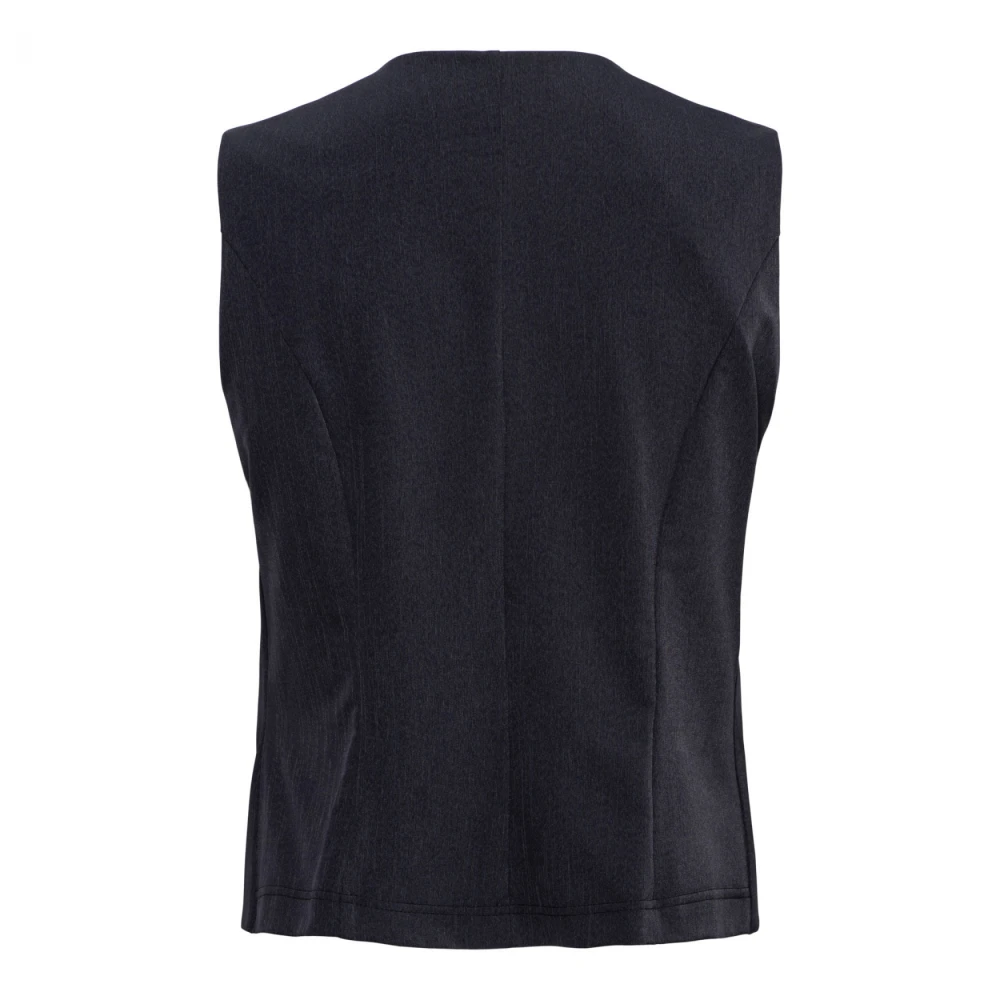 &Co Woman Gewatteerde Vest met Capuchon Gray Dames