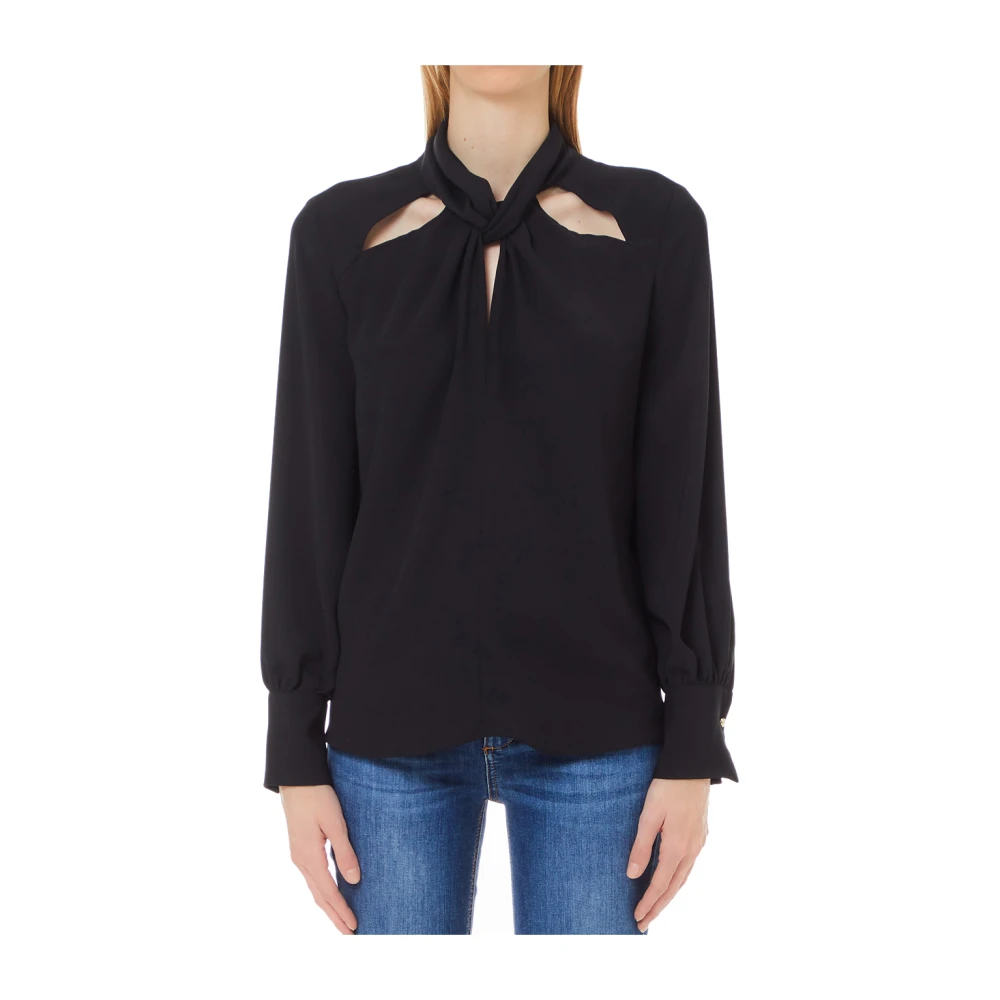 Liu Jo Zwarte Cut Out Blouse Black Dames
