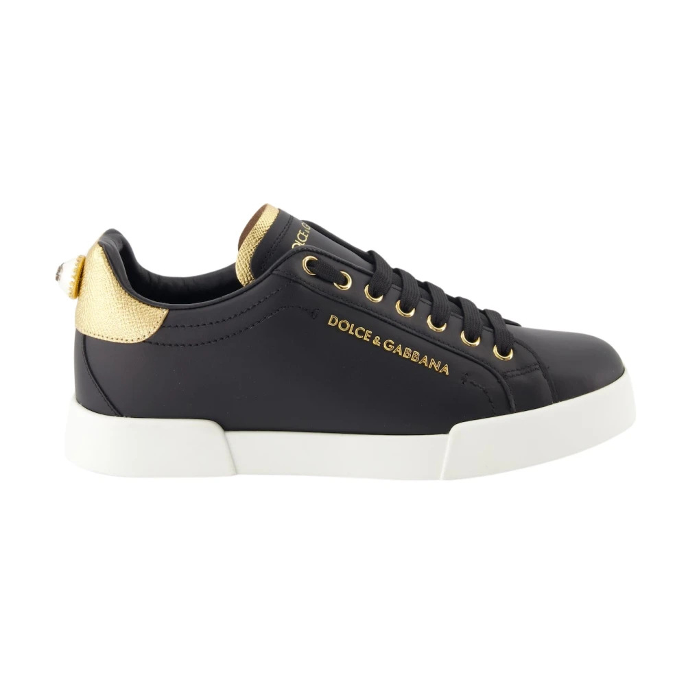 Dolce & Gabbana Women's Black Portofino Lace-Up Baskets