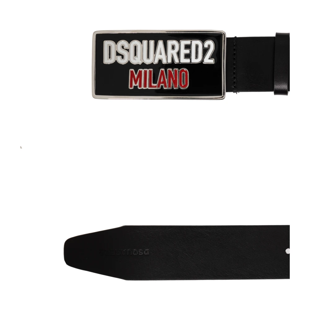 Dsquared2 Leren riem Black Heren
