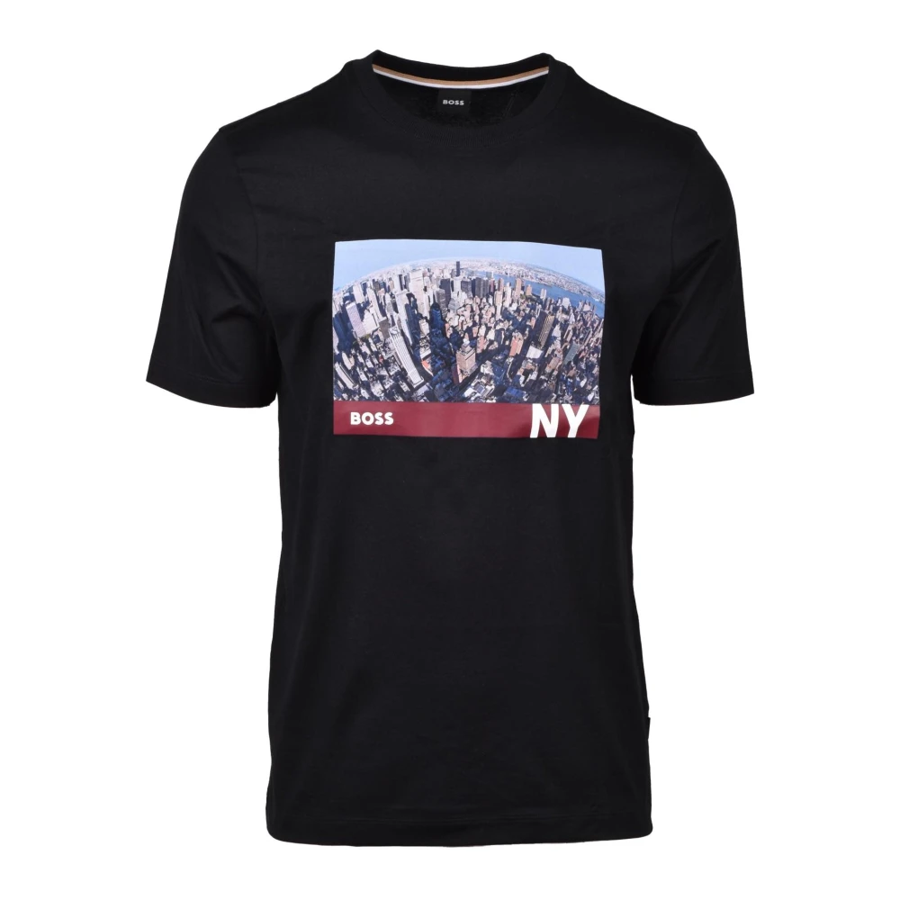Hugo Boss Katoenen T-shirt Black Heren