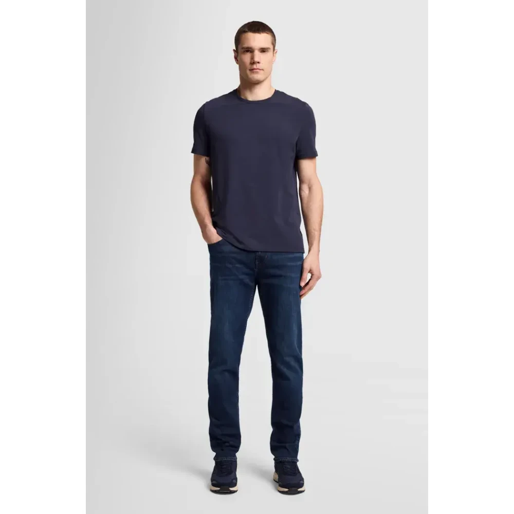 7 For All Mankind Slim Fit Jeans Donkerblauw Blue Heren