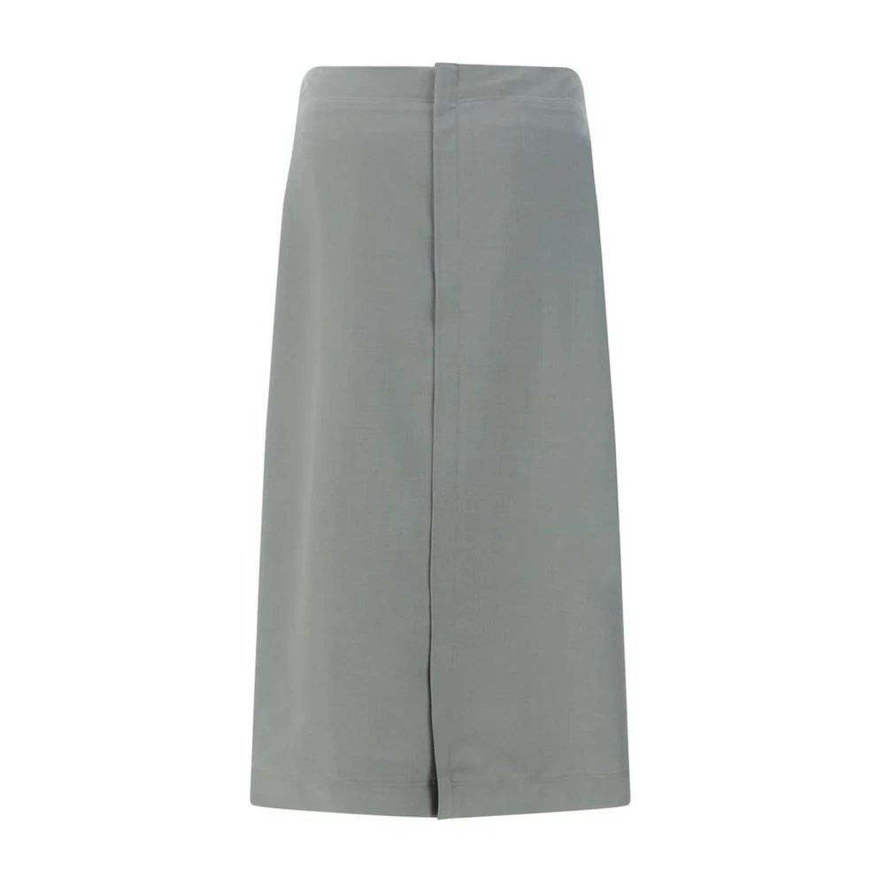 Fendi Geborduurde Sheath Rok met Ritssluiting Green Dames