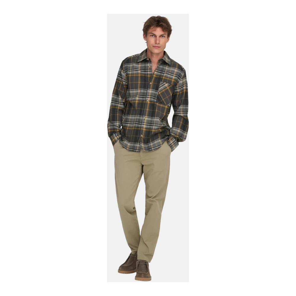 Only & Sons Casual Herenbroek Beige Heren