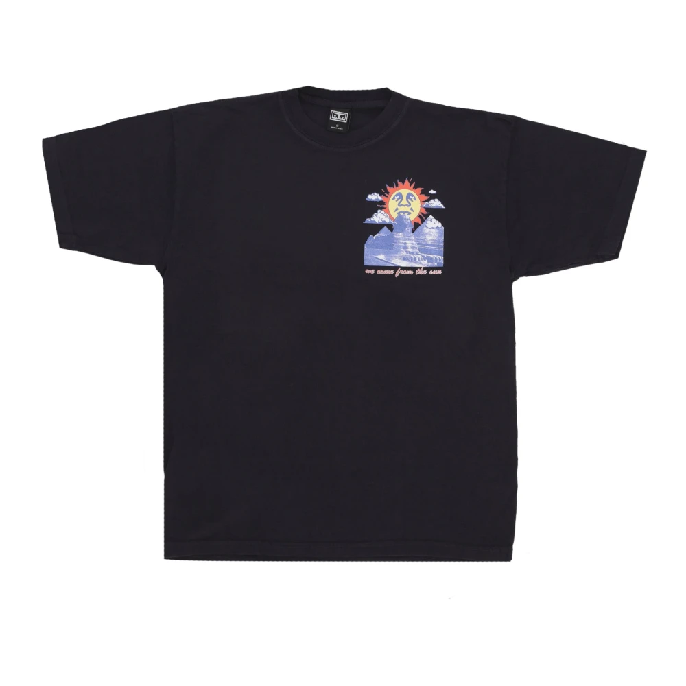 Obey Zon Vintage Zwart T-shirt Black Heren