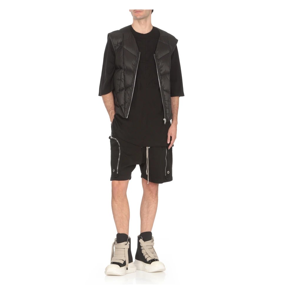 Rick Owens Zwarte Gewatteerde Vest voor Mannen Black Heren