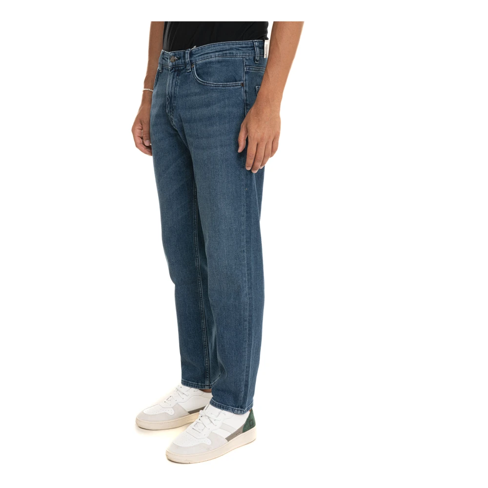 Boss Stonewashed Denim Jeans Blue Heren