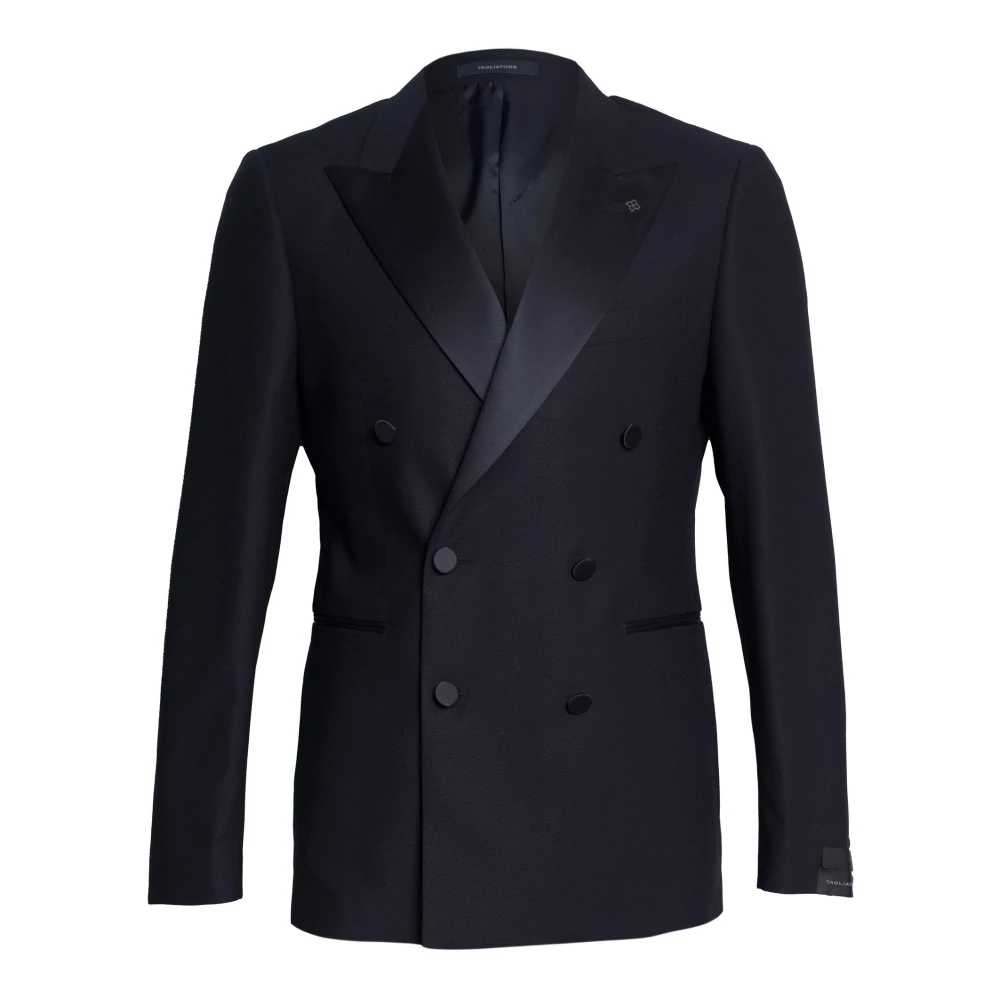 Tagliatore Men's Blue Blazers, Xl, Double-Breasted Tuxedo Suit
