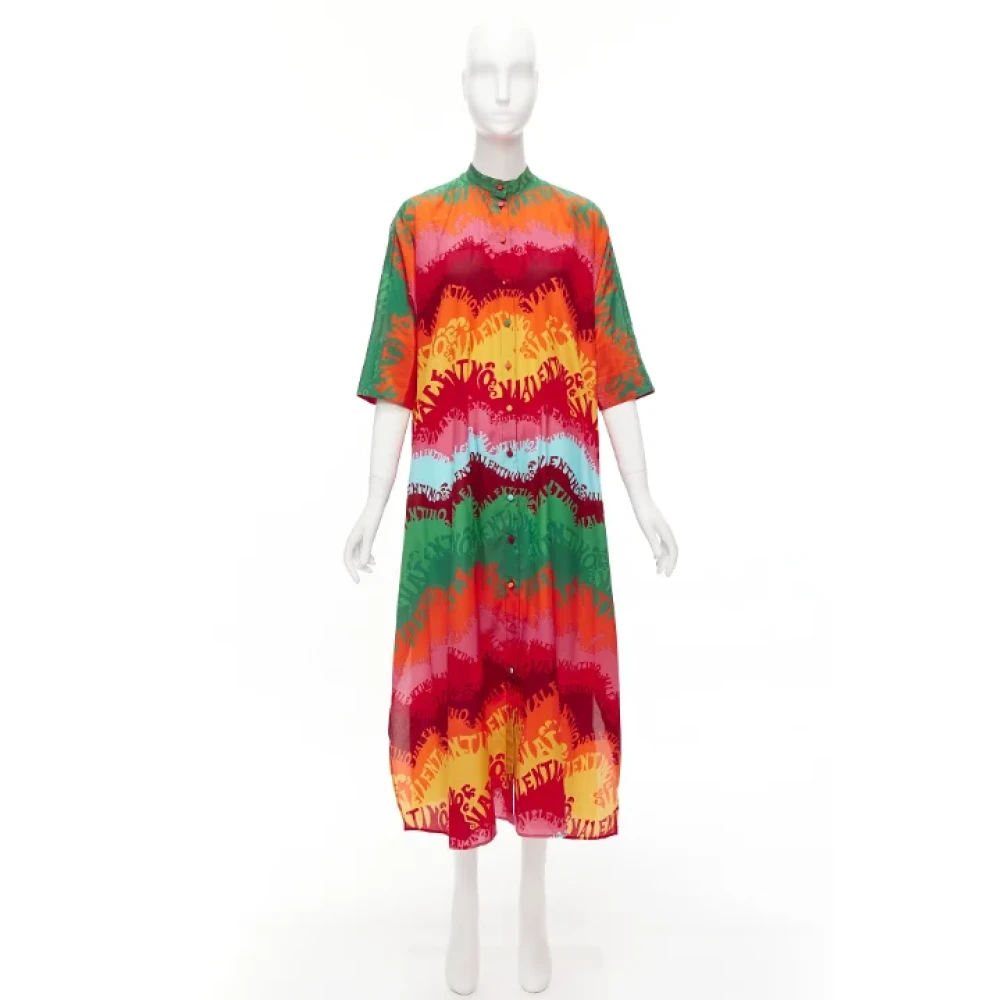 Valentino Vintage Pre-owned Silk dresses Multicolor Dames
