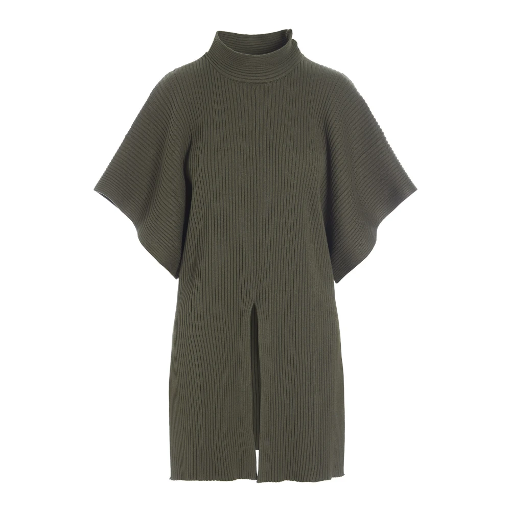Bitte Kai Rand Geribbelde Lange Blouse Deep Forest Green Dames