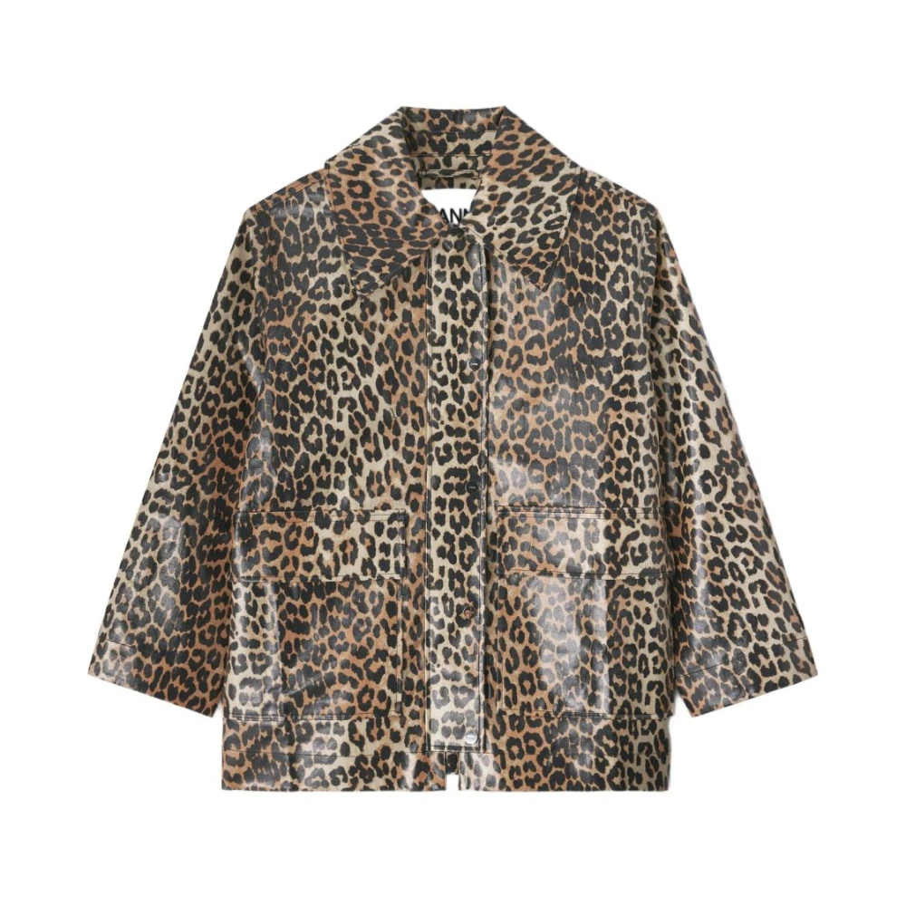 Ganni , Light Jackets, Female, Multicolor, Xs, Coats