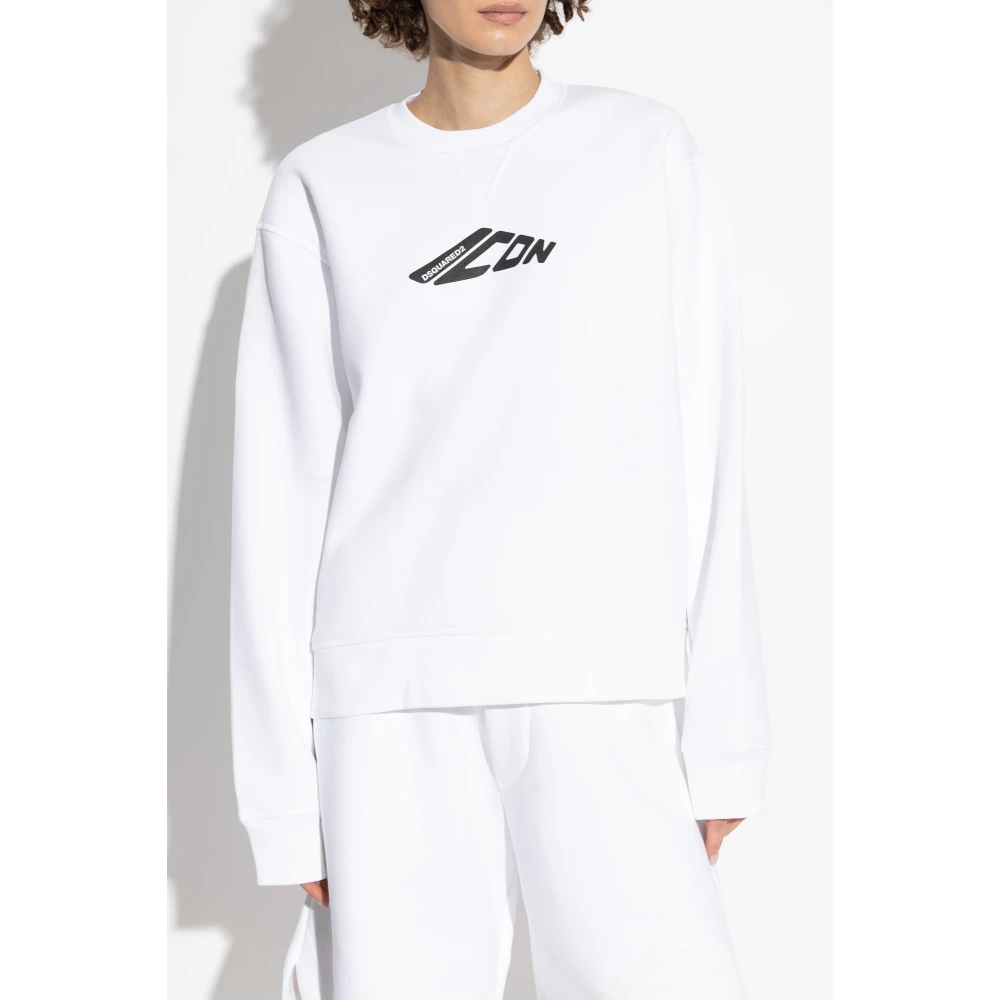 Dsquared2 Sweatshirt met logo White Dames