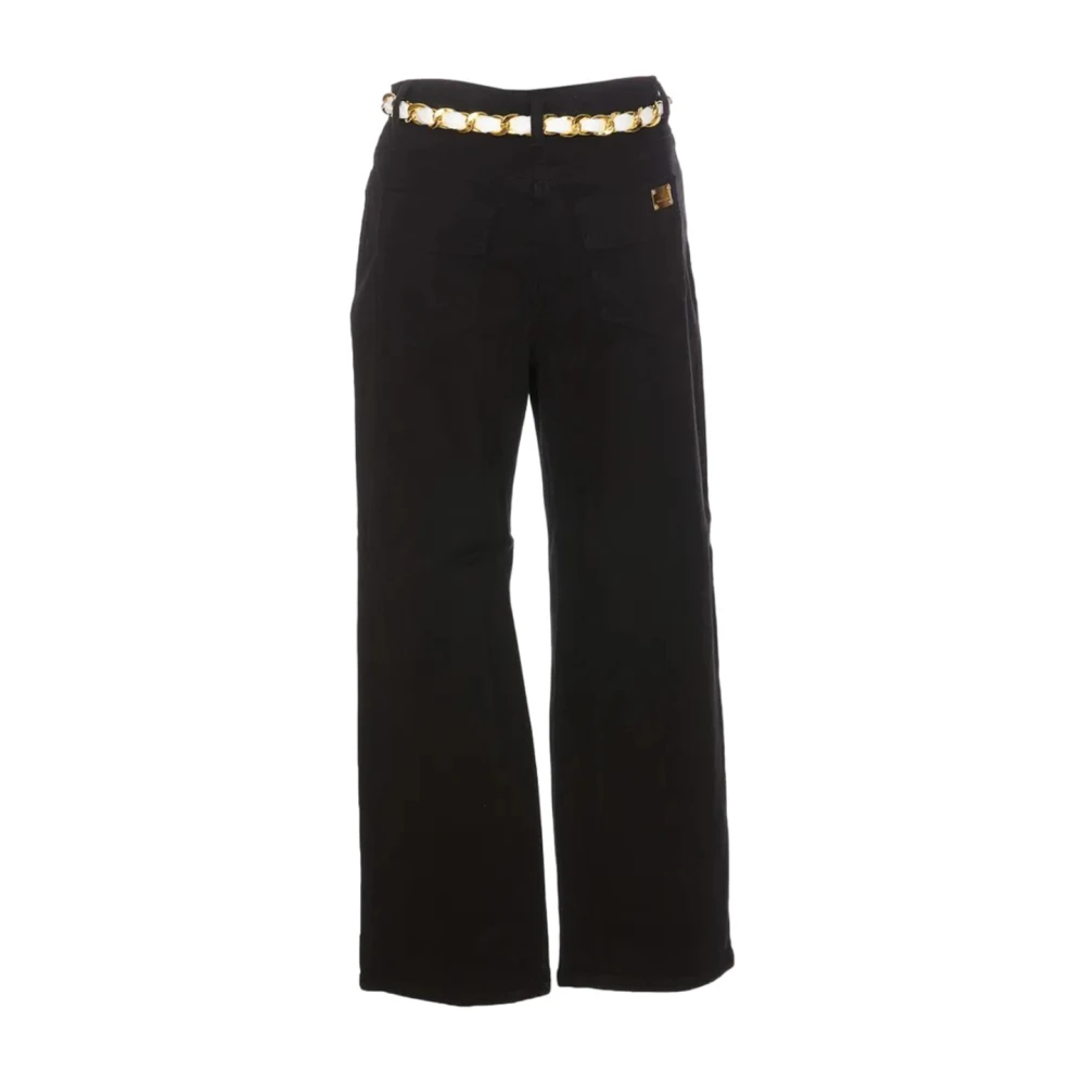 Elisabetta Franchi Cropped Jeans Black Dames