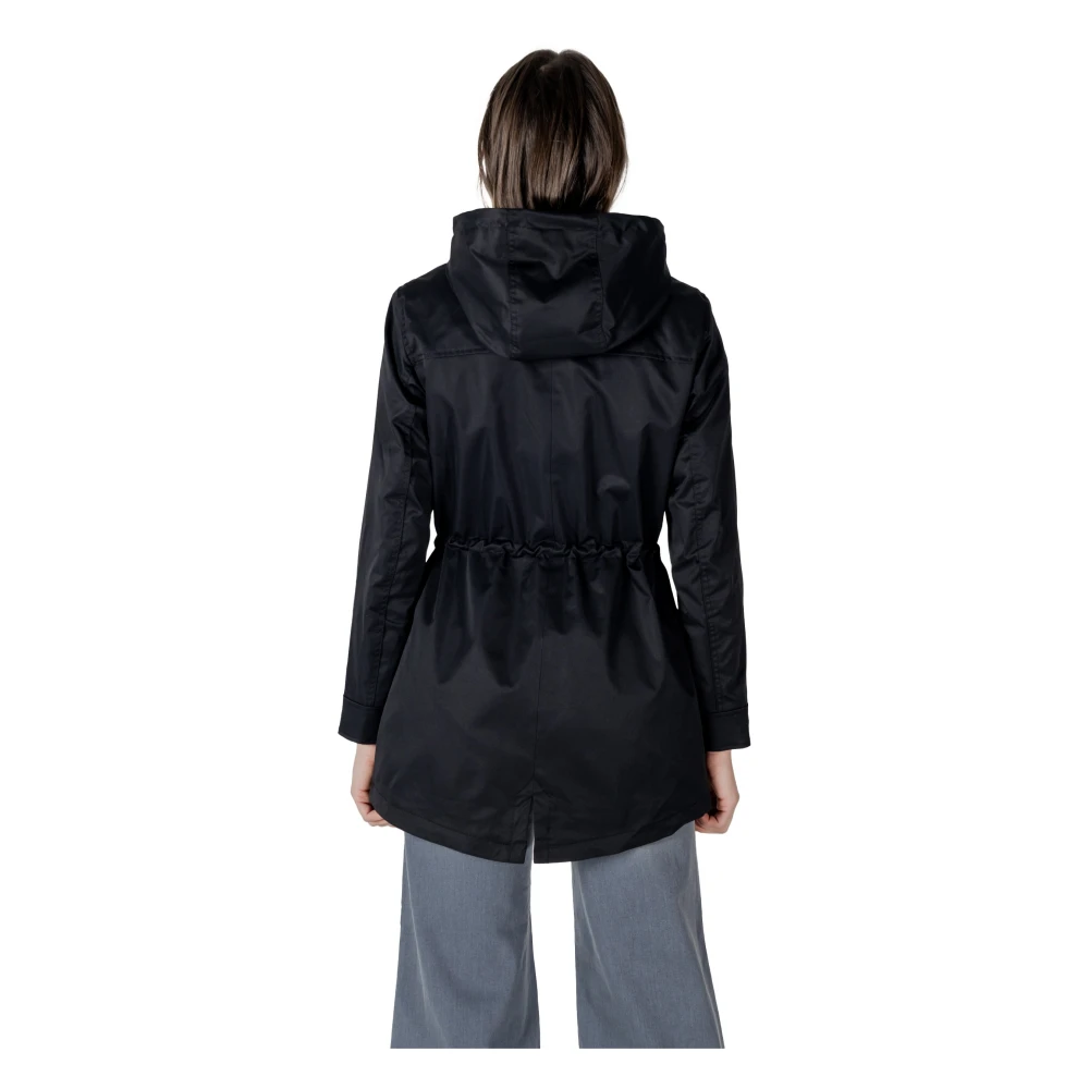 Only Zwarte Button-Up Jas Lente Zomer Black Dames
