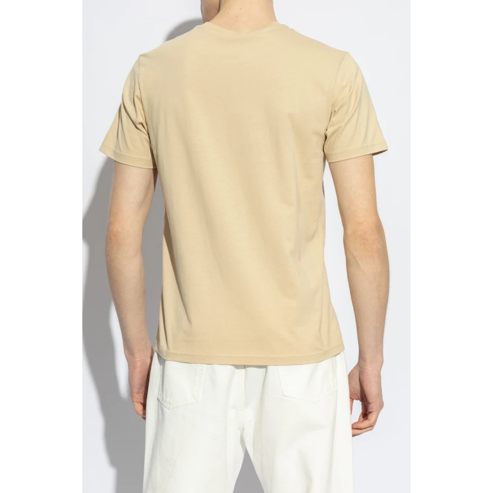 Kenzo T-shirt met logo Beige Heren