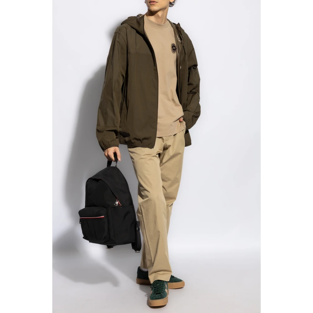 Moncler T-shirt met logopatch Beige Heren