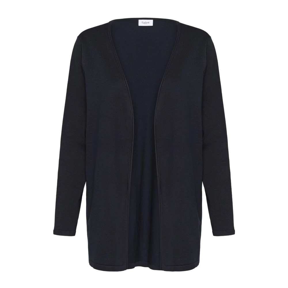 Saint Tropez Black Kilasz Open Mid Cardigan - Female - Cardigans - S - Knitwear
