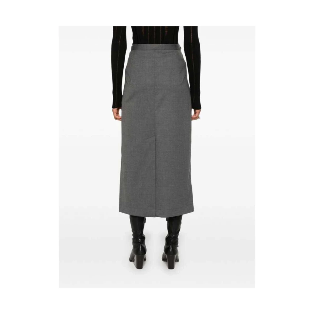 Remain Birger Christensen As Grijs Pencil Rok met Knopen Gray Dames