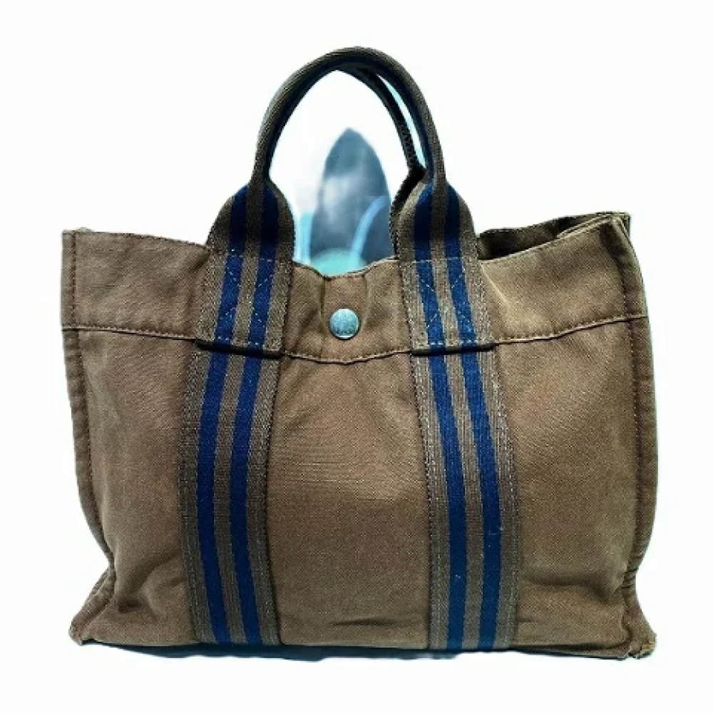 Hermès Vintage Pre-owned Canvas handbags Brown Dames